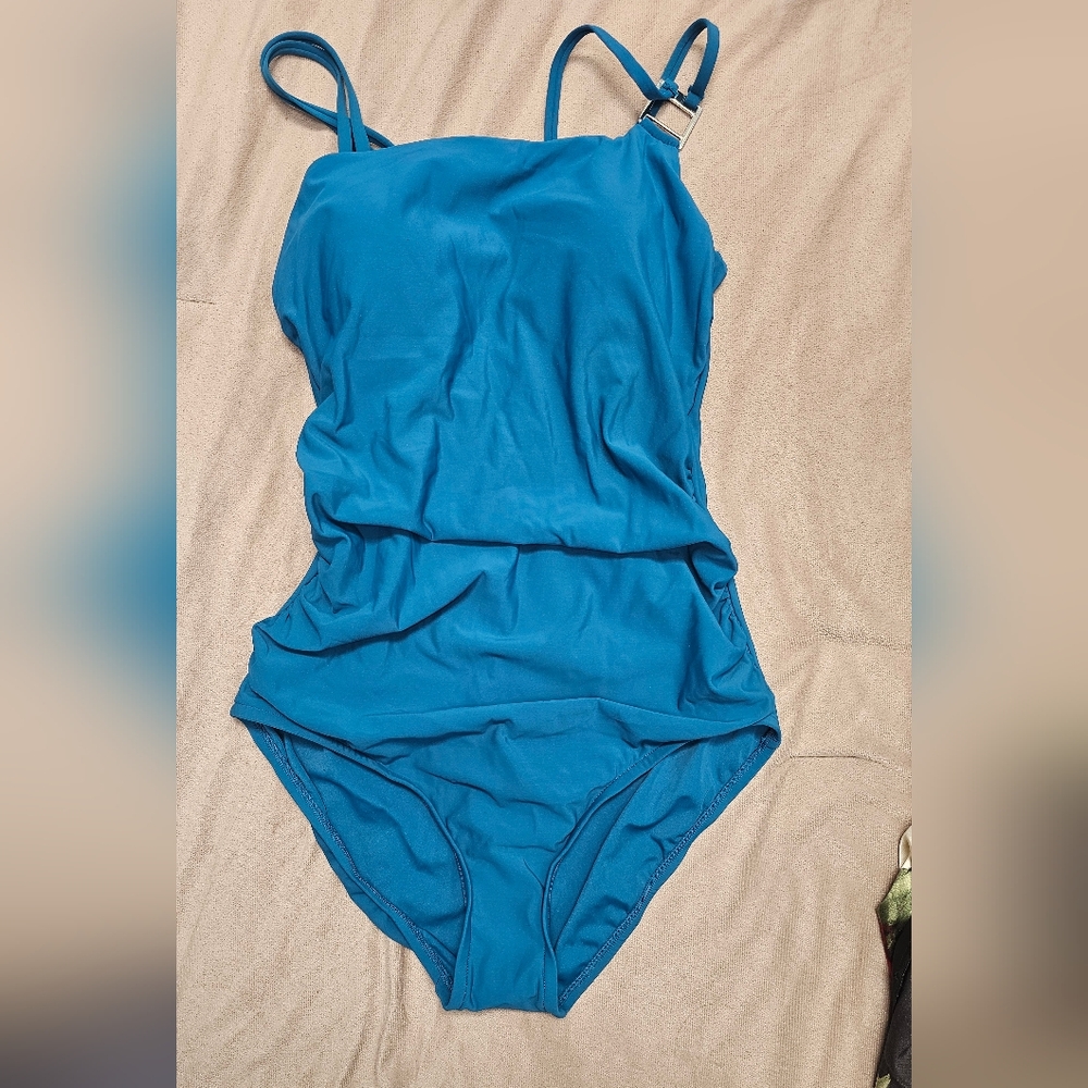 Aqua Green Vibrant Blue Swimwear..